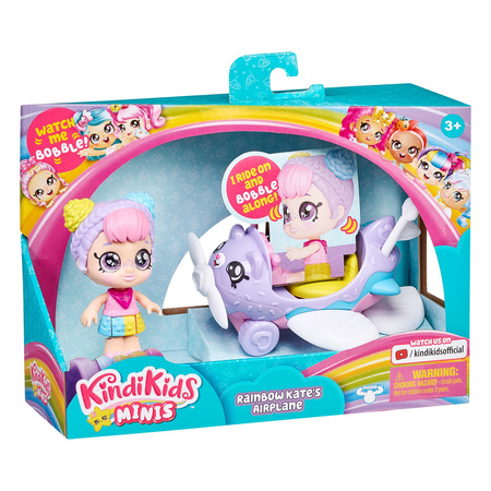 2w1 SAMOLOT +LALKA RAINBOW KATE Kindi Kids RUCHOME NOGI PIĘKNE LŚNIĄCE OCZY