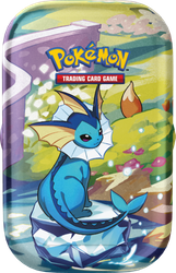 Pokemon Prismatic Evolutions Vaporeon Tin Puszka 2 boostery ORYGINALNE KARTY