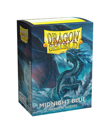 Koszulki PREMIUM na karty talię Pokemon MtG Magic MATOWE Dragon Shield Sleeves protektory Midnight Blue (100 sztuk)