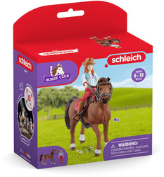 OUTLET Schleich 42539 ZESTAW KOŃ +FIGURKA HANNAH UZDA SIODŁO KASK KONIE HORSE CLUB