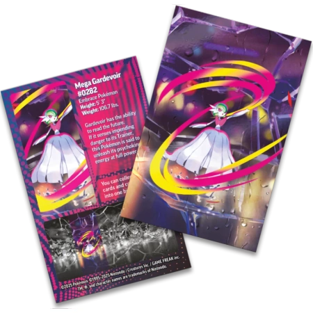 Pokemon 2 BOOSTERY TCG Mega Heroes Mini Tin Gardevoir ORYGINALNE KARTY