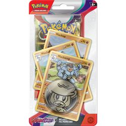 Machamp promo karty POKEMON +MONETA +booster +kod Checklane PREMIUM Blister Scarlet & Violet ORYGINALNE KARTY