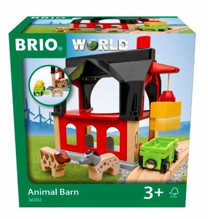 Brio Stodoła KLOCKI figurki 6w1 DREWNIANE stodoła wóz zwierzęta 3+