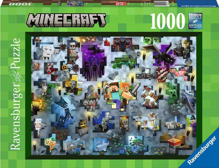 OUTLET Puzzle 1000 MINECRAFT Challenge puzle figurki PREMIUM QUALITY