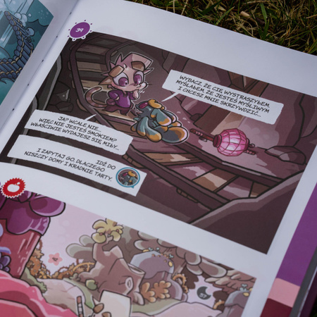 KOTKI I SMOKI KOMIKS PARAGRAFOWY DLA DZIECI PRZEBUDZENIE WULKANU książka gra