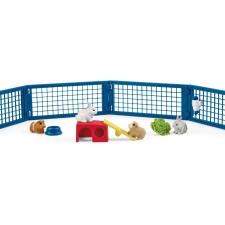 Schleich 42500 14w1 ZAGRODA DOM DLA ZWIERZĄT +4 FIGURKI królik figurka