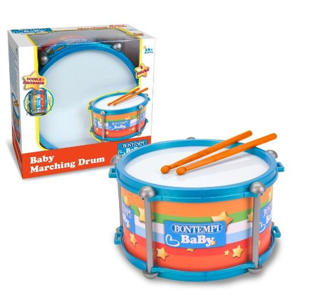 OUTLET MARKOWY BĘBEN MARSZOWY DLA DZIECI BĘBENEK 24cm Bontempi Baby +2 PAŁECZKI