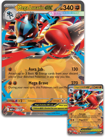 MEGA ZESTAW POKEMON TCG Lucario ex Figure Collection FIGURKA +5x BOOSTER