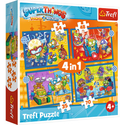 Puzzle 4w1 SUPER ZINGS THINGS AKCJA 4x puzle dla dzieci przedszkole wiek 3+