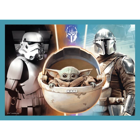 OUTLET PUZZLE 4w1 Mandalorian Star Wars 34397 Trefl