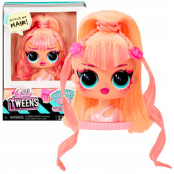 GŁOWA LALKI DO CZESANIA STYLIZACJI WŁOSÓW ORYGINALNA LALKA LOL TWEENS SWAP