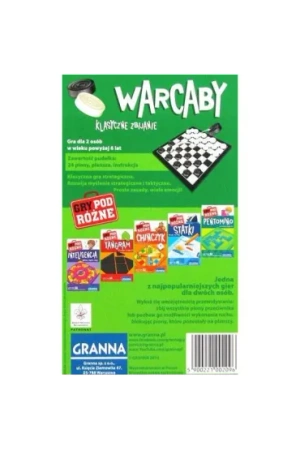 Warcaby gra planszowa logiczna strategiczna dla dzieci 6+ KLASYCZNA rodzina