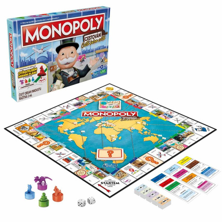 OUTLET MONOPOLY TRAVEL WORLD gra planszowa standard classic wersja czeska Hasbro