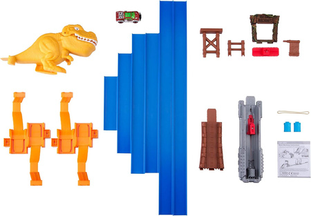 T-REX ZESTAW TORÓW DINOZAUR PĘTLE ZAKRĘCONY TOR SAMOCHODOWY +AUTKO AUTO