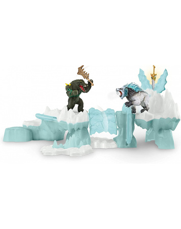 Schleich 42497 LODOWA FORTECA +FIGURKI BITEWNE bronie broni MOST ZWODZONY