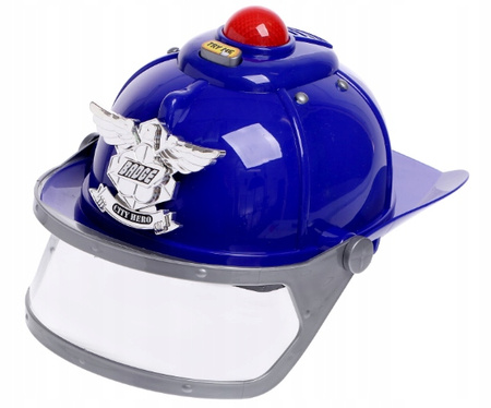 Kask policyjny zabawka ŚWIATŁO DŹWIĘK dla dzieci zabawa POLICJANT hełm