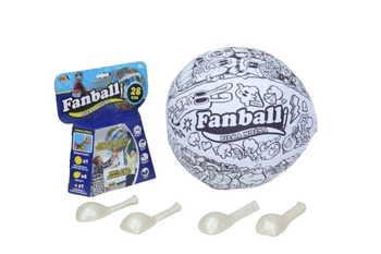 EPEE FANBALL PIŁKA NOŻNA pokoloruj nadmuchaj rzucaj Fun Ball DUŻA 28cm niebieska