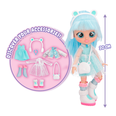 CRY BABIES BFF KRISTAL LALKA MODOWA + AKCESORIA ORYGINALNA TM TOYS ŚLICZNA