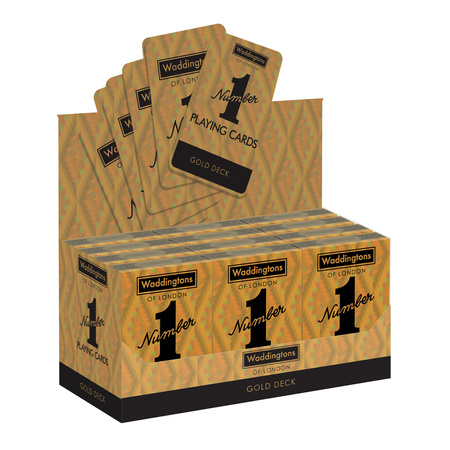 Waddingtons No 1 Gold 55 KART DO GRY POKER TYSIĄC OCZKO BRYDŻ KARTY PREMIUM