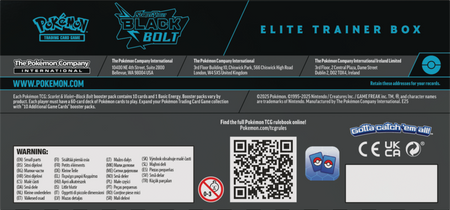 POKEMON Elite Trainer Box Black Bolt 10,5 pudło 9x booster KARTY ORYGINALNE Zekrom