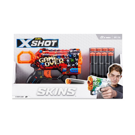 WYRZUTNIA X-SHOT GAME OVER SKINS MENACE NA pistolet +strzałki do wyrzutni