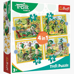 PUZZLE 4w1 Wspólne zabawy Treflików 34358 Trefl