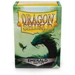 Koszulki PREMIUM na karty talię Pokemon MtG Magic MATOWE Dragon Shield Sleeves protektory Emerald (100 sztuk)