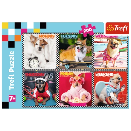 PUZZLE WESOŁE PSY puzle z psami pieski dla miłośników 200 elementów MARKOWE