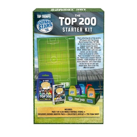 KARTY PIŁKARSIE STARTER KIT Top Trumps światowe gwiazdy futbolu ANGIELSKIE