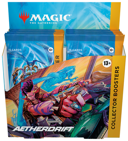 Collector Booster Box Aetherdrift karty MTG 12 boosterów Magic 2025 PREMIUM