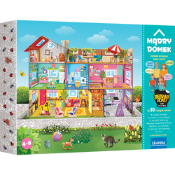 Mądry Domek gra edukacyjna dla dzieci 10 różnych zabaw łamigłówki