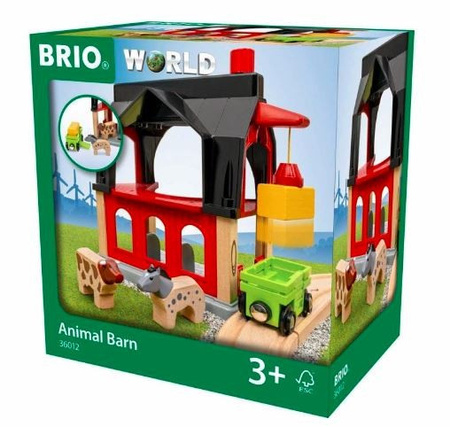 Brio Stodoła KLOCKI figurki 6w1 DREWNIANE stodoła wóz zwierzęta 3+