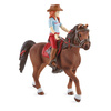 Schleich 42539 ZESTAW KOŃ +FIGURKA HANNAH UZDA SIODŁO KASK KONIE HORSE CLUB