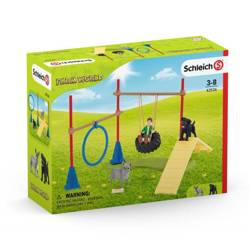 Schleich 42536 18w1 zestaw PLAC ZABAW DLA PSÓW chłopiec psy sznaucer pies buldog figurka psa