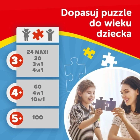 OUTLET Puzzle 10w1 PSI PATROL paw puzle dla dzieci układanka 4+ ZESTAW PREZENTOWY