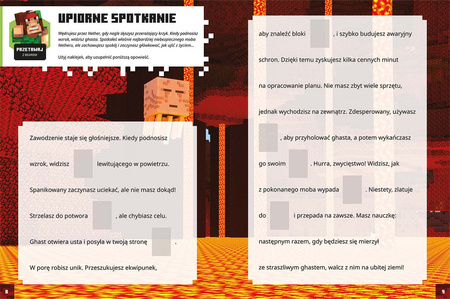 MINECRAFT Księga Netheru i kresu dla fanów KSIĄŻKA +500 NAKLEJEK OFICJALNA