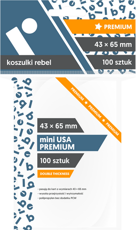 Koszulki Rebel 43x65 Mini USA Premium 100 SZT