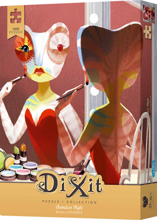 DIXIT MINI ROZSZERZENIE DODATEK KARTA PROMO do gra planszowa +PUZZLE 1000 Chameleon Night