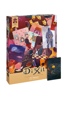 DIXIT MINI ROZSZERZENIE DODATEK KARTA PROMO do gra planszowa +PUZZLE 1000 Red MishMash