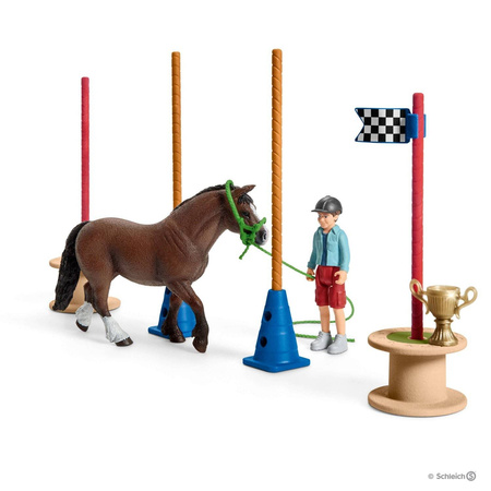 SCHLEICH 42482 22w1 WYŚCIG ZRĘCZNOŚCIOWY DLA KUCÓW