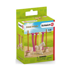 SCHLEICH 42484 11w1 Zestaw Koń figurka Kuc szetlandzki przeszkody +naklejki