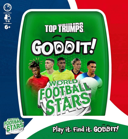 Goddit World Football Stars gra planszowa karciana KARTY 5 mini-gier 6+
