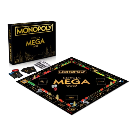 Monopoly MEGA GOLD WIELKA POLSKA EDYCJA gra planszowa złota EKSKLUZYWNA