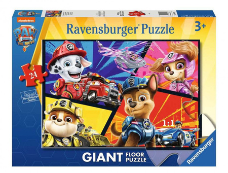OUTLET GIANT PUZZLE PODŁOGOWE DLA DZIECI PSI PATROL 24 mata na podłogę puzle 700mm