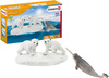 Schleich 42531 4w1 figurki Niedźwiedzie polarne +Narwal ZESTAW PREZENTOWY