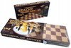 2w1 Szachy warcaby magnetyczne 25x25 cm plansza składana gra rodzinna