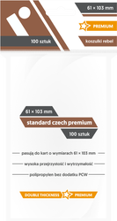 Koszulki Rebel 61x103 Standard Czech na karty do gry gier 100 sztuk PREMIUM