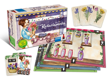 KWIACIARENKA GRA PLANSZOWA RODZINNA TOWARZYSKA KWIATY KWIACIARNIA PIĘKNA