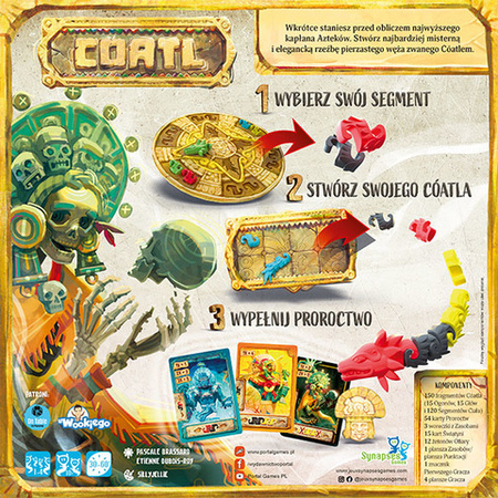 Coatl gra planszowa rodzinna LOGICZNA węże EDYCJA PL PIĘKNA Portal Games