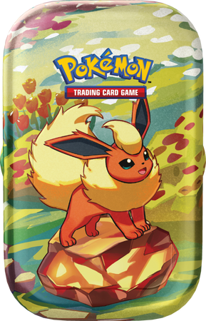 Pokemon Prismatic Evolutions Flareon Tin Puszka 2 boostery ORYGINALNE KARTY